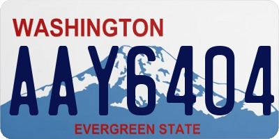 WA license plate AAY6404