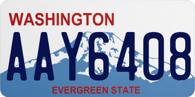 WA license plate AAY6408
