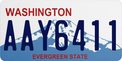 WA license plate AAY6411