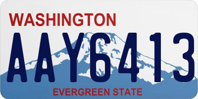 WA license plate AAY6413