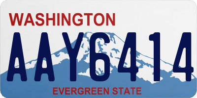 WA license plate AAY6414