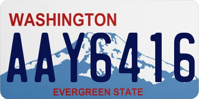 WA license plate AAY6416