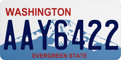 WA license plate AAY6422
