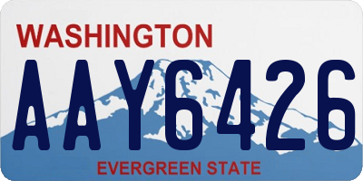 WA license plate AAY6426