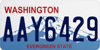 WA license plate AAY6429