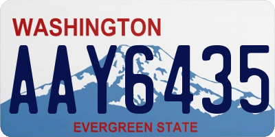 WA license plate AAY6435