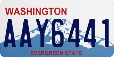 WA license plate AAY6441
