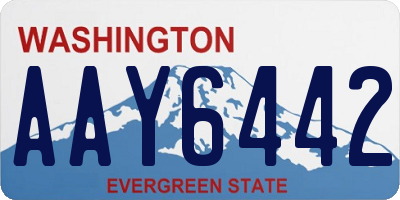 WA license plate AAY6442