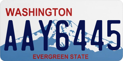 WA license plate AAY6445