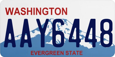 WA license plate AAY6448