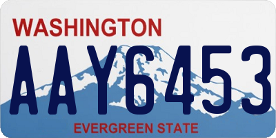WA license plate AAY6453