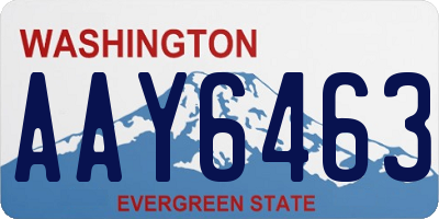 WA license plate AAY6463