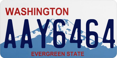 WA license plate AAY6464