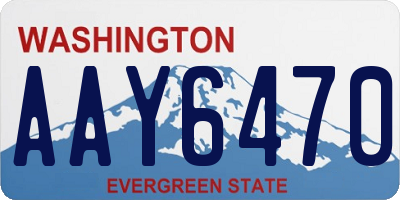 WA license plate AAY6470