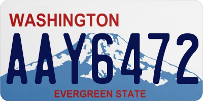 WA license plate AAY6472