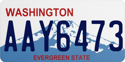 WA license plate AAY6473