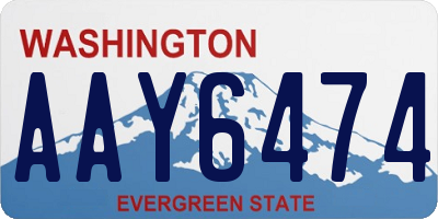 WA license plate AAY6474