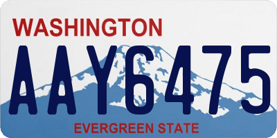 WA license plate AAY6475