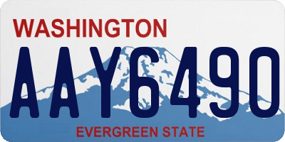 WA license plate AAY6490