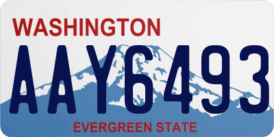 WA license plate AAY6493