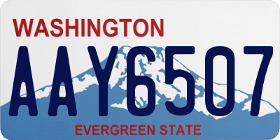 WA license plate AAY6507