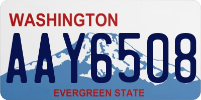 WA license plate AAY6508