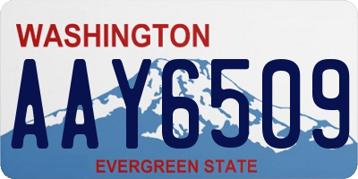 WA license plate AAY6509