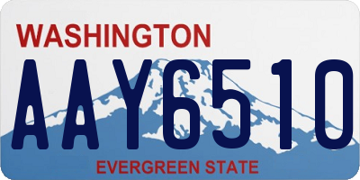 WA license plate AAY6510