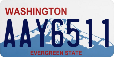 WA license plate AAY6511