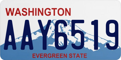 WA license plate AAY6519