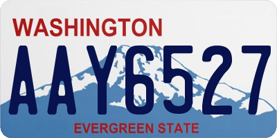 WA license plate AAY6527