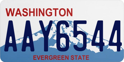 WA license plate AAY6544