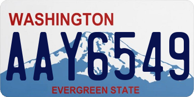 WA license plate AAY6549