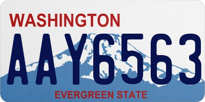 WA license plate AAY6563