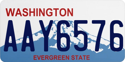 WA license plate AAY6576