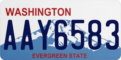 WA license plate AAY6583