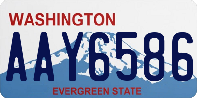 WA license plate AAY6586