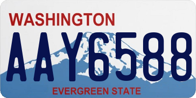 WA license plate AAY6588