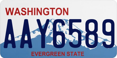 WA license plate AAY6589