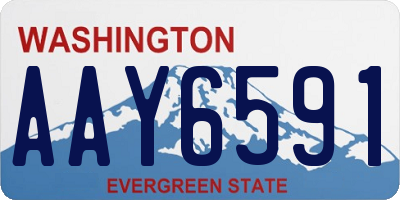 WA license plate AAY6591