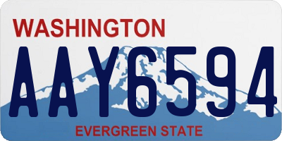 WA license plate AAY6594
