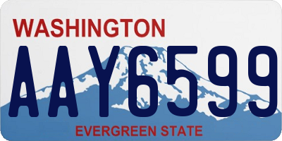 WA license plate AAY6599