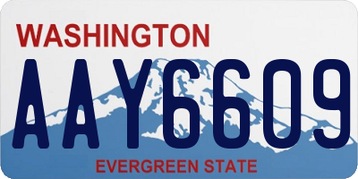 WA license plate AAY6609