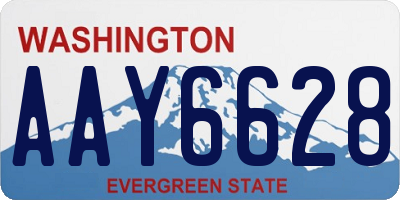 WA license plate AAY6628
