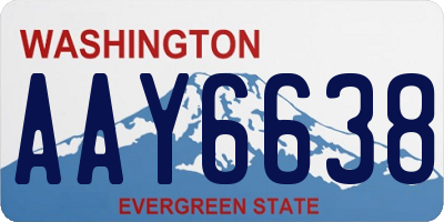 WA license plate AAY6638