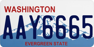 WA license plate AAY6665