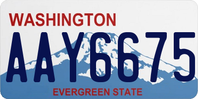 WA license plate AAY6675