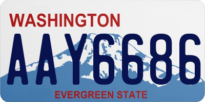 WA license plate AAY6686