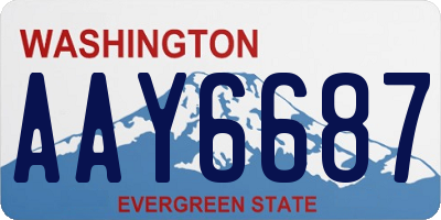 WA license plate AAY6687