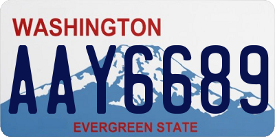 WA license plate AAY6689